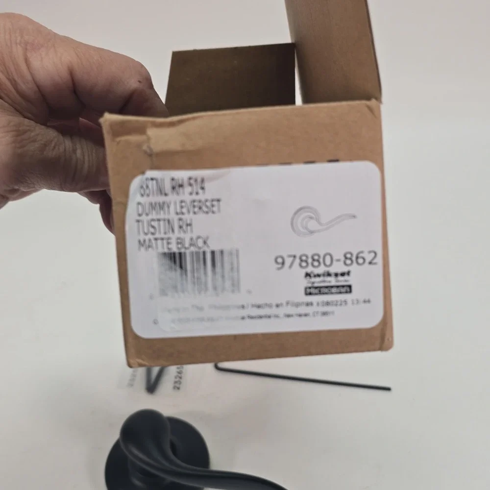 Kwikset Dummy Leverset Tustin RH Matte Black (788TNL-RH-514)